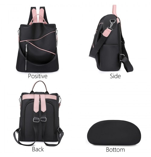 Backpack With Back Zip Pocket