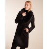 Faux Fur Collared Belted Coat