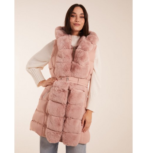 Faux Fur Detail Gilet